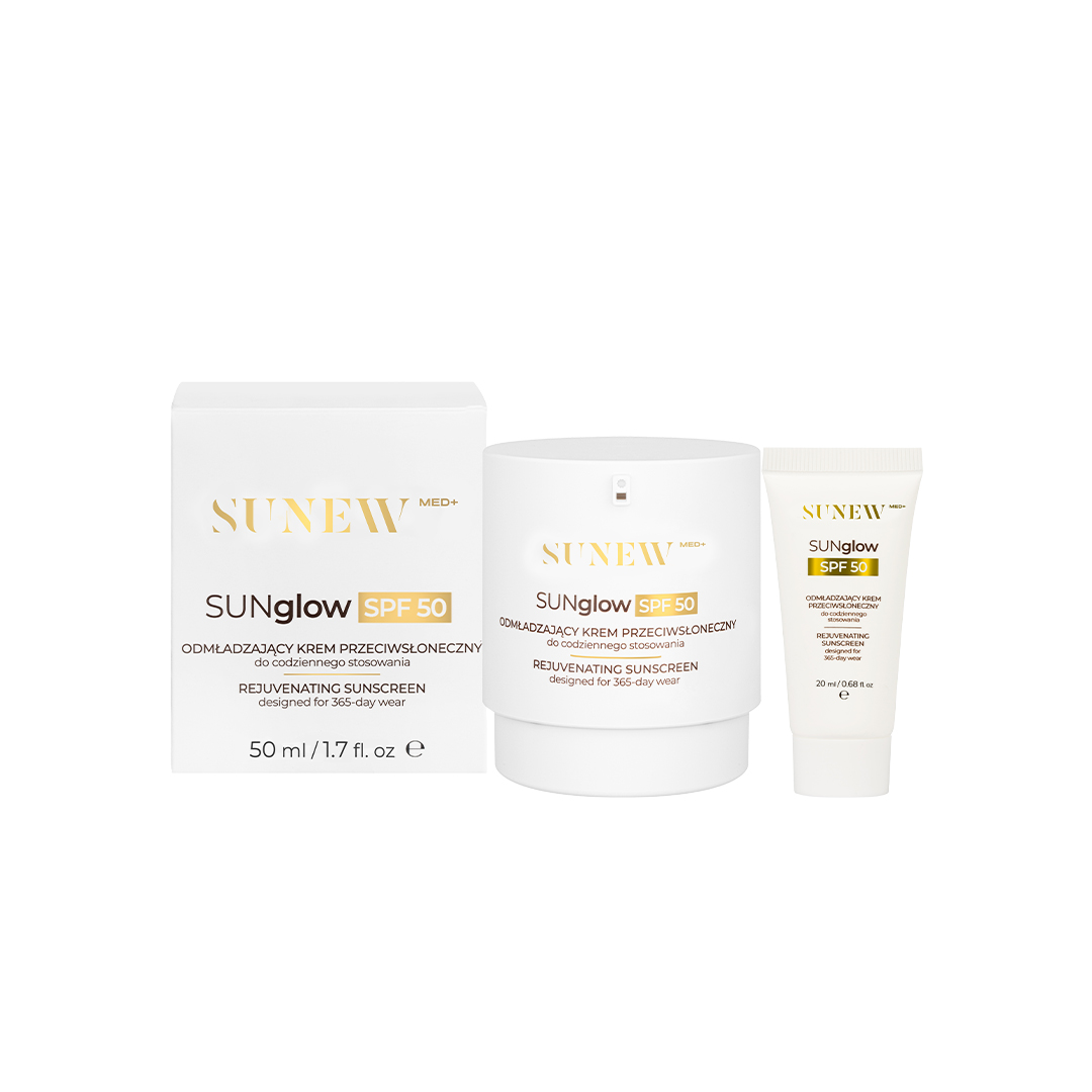 SunewMed+ SUNglow SPF 50 Odmładzający krem przeciwsłoneczny do codziennego stosowania